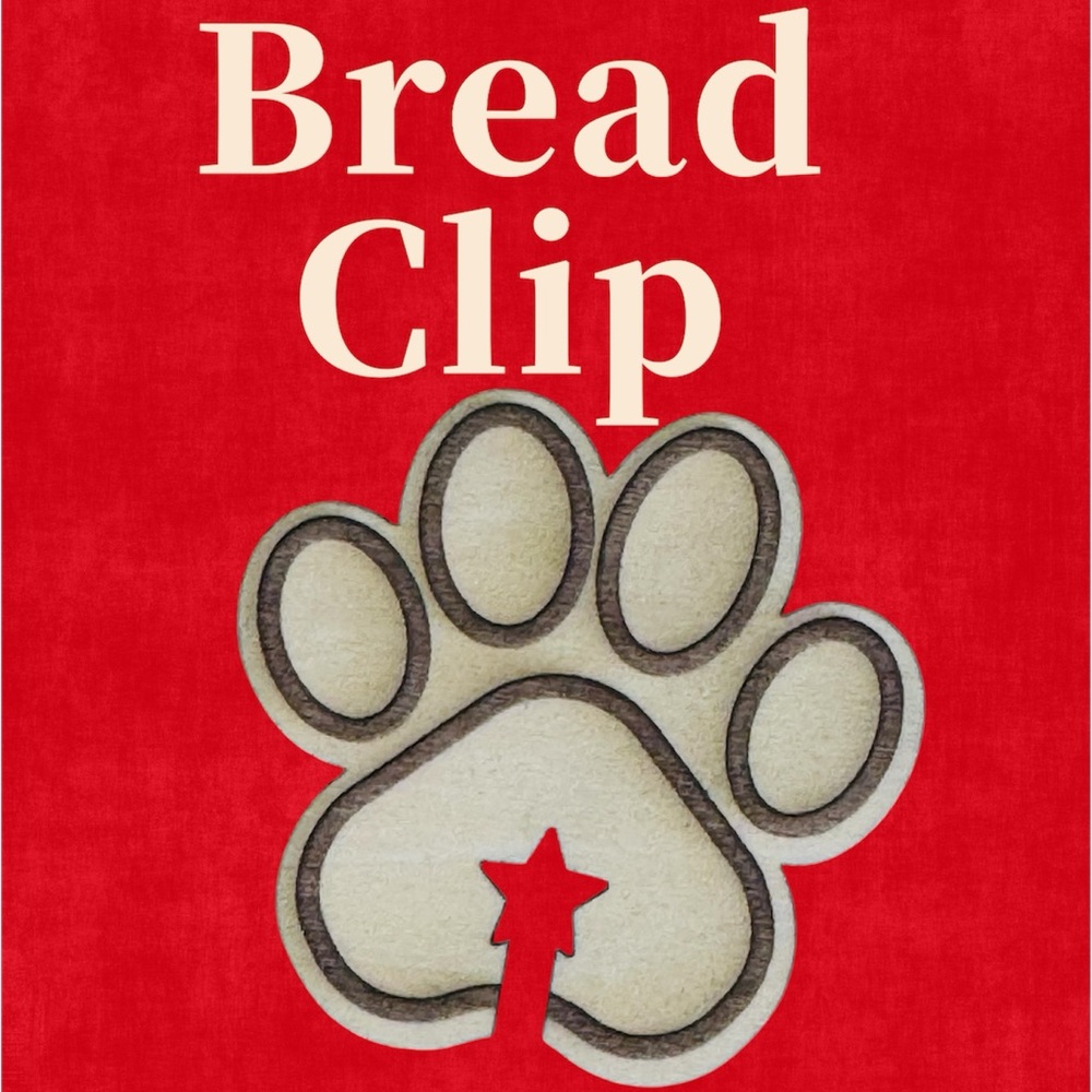 Laser-Cut Wooden Paw Print Bread Clip – Pet Lover Kitchen Accessory